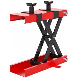 &Eacute;l&eacute;vateur moto capacit&eacute; 500kg - Hauteur r&eacute;glable 9.5-40cm - Pont &agrave; ciseaux pour r&eacute;paration v&eacute;lo/garage - Support montage robuste - Rouge