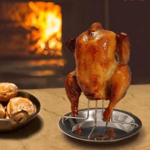 Grill de poulet vertical - grill de poulet vertical - grill de poulet en acier inoxydable, ustensiles de cuisine pour barbecue et Camping (1 pi&egrave;ce)