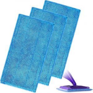3PCS Lingettes Reutilisable pour Swiffer WetJet Wood, Serpilli&egrave;res en Microfibre Remplacement, Chiffon Rechange pour Swiffer Wet Jet Balai Spray,