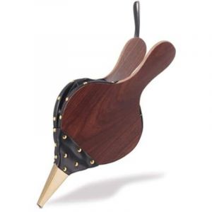 Soufflet Golden Nail, souffleur d'air en bois, soufflet en plastique, pour chemin&eacute;e et barbecue, barbecue, ext&eacute;rieur, 43 x 19 cm