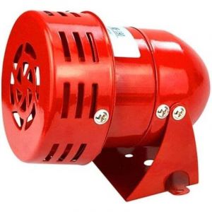 Sirene Alarme 220V Puissant &agrave; Exterieure, Sirene Alarme 120dB, Rouge Moteur Conduit Sir&egrave;ne M&eacute;tal Corne Industrie Bateau Alarme 25W 50mA