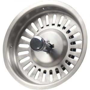 Filtre d'&eacute;vier en acier inoxydable 92 mm SUS304 - Panier de rechange pour &eacute;vier de cuisine - Bouchon de vidange de lavabo avec joint d'&eacute;tanch&eacute;it&eacute;