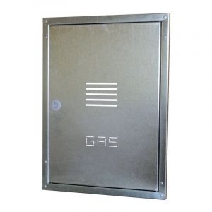 Porte de compteur de gaz encastrée avec cadre en acier inoxydable Porte de compteur de gaz en acier inoxydable h50 l40 avec cadr
