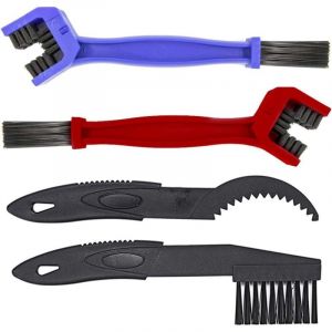4 Pi&egrave;ces Brosses de Nettoyage - Nettoyeur de Cha&icirc;ne pour V&eacute;los, Motos et VTT - V&eacute;los Brosse Chaine - Nettoyeur de Chaine