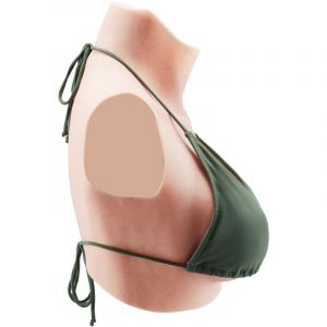 Mophorn Faux seins en silicone - Bonnet C - Col montant - Pour travestis. Faux seins r&eacute;alistes en silicone.