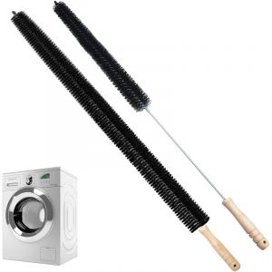 Brosse de radiateur, lot de 2 brosses de radiateur avec manche en bois, brosse de nettoyage de radiateur flexible et pliable pour machines &agrave; laver,