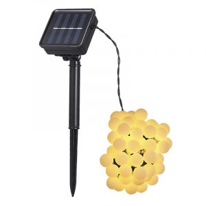Solaire 50 led Guirlande Lumineuse IP44 R&eacute;sistant &agrave; l'eau Ext&eacute;rieure Suspendue Guirlandes Maison D&eacute;coration Boule Guirlande Lampe , blanc chaud