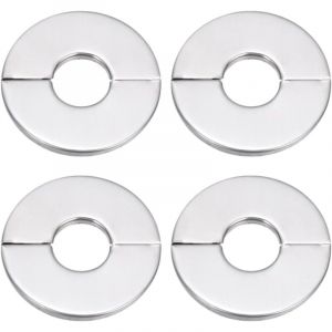 Sollbry - 4 Pièces Cache Tuyau Radiateur Acier Inoxydable Rosace de Robinet Argent Plomberie Rosaces de Recouvrement de Robinetterie De Robinet De