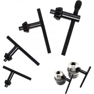 4 pi&egrave;ces Cl&eacute; de Mandrin de Rechange, Cl&eacute; de Mandrin &Eacute;lectrique, 10mm/ 13mm/ 16mm/ 20mm, Cl&eacute; Universelle pour Perceuse &agrave; Mandrin, pour Perceuse &agrave;