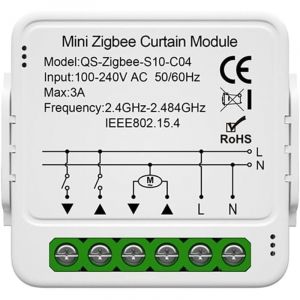 Interrupteur Module Volet Roulant Connect&eacute;, Commutateur Rideau Stores WiFi, Compatible avec Alexa Google Home pour Commande Vocale, Minuterie