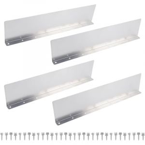 Lot De 4 Goutti&egrave;res Droites en Aluminium pour Goutti&egrave;res, Mini Goutti&egrave;res pour Abris, Bande De Toit pour Goutti&egrave;re, Goutti&egrave;re pour Abri De Jardin
