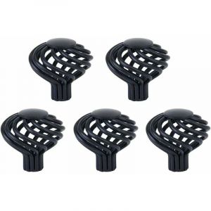 5Pcs Quincaillerie De Cabinet En Fer Forgé Noir Cage à Oiseaux Bouton Armoire Poignée De Porte - Dia.1.3inch, ,