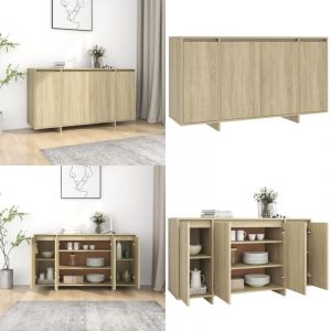 Vidaxl - Buffet chêne sonoma 135x41x75 cm bois d'ingénierie - Buffet - Meuble De Rangement - Commode - Armoire - Mobilier - Home & Living