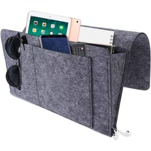 Csparkv - Organisateur de Chevet, Sac de Rangement Lit Chevet, Pratique Organisateur de Lit, Organisateur Lit Dortoir, avec 5 Poches, pour Mettre
