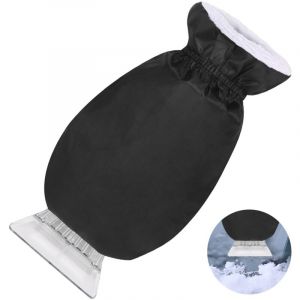 Grattoir &agrave; glace pour voiture avec gant, grattoir &agrave; glace r&eacute;utilisable avec gant, grattoir &agrave; vitre pour voiture avec gant, grattoir &agrave; glace noir pour