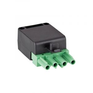 Prise 4 poles vert/noir systeme Wieland bg