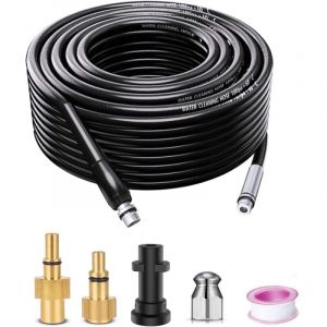 Bazywtyh - 10m Déboucheur Canalisation Compatible avec Karcher/Lavor/Bosch Nettoyeur Haute Pression Furet Déboucheur Canalisation K2 K3 K4 K5 K7