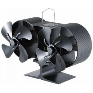 Ventilateur de po&ecirc;le en bois &agrave; 8 pales &agrave; double extr&eacute;mit&eacute;, petit ventilateur de foyer / po&ecirc;le en bois / po&ecirc;le &agrave; billes ventilateur de foyer sans