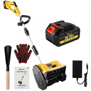 Fraise &agrave; neige et d&eacute;neigeuse sans Fil 33000tr/min CONENTOOL, 1500W D&eacute;neigeuse Pelle &agrave; neige sans fil 12 pouces, 4000mAh Batterie, 1 piles
