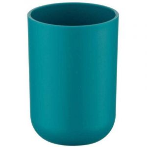 Gobelet Salle de Bain, Porte Brosse &agrave; Dent, Brasil, plastique PET incassable, &oslash;7,3 x10,3 cm, Turquoise