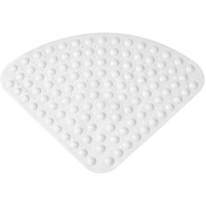 Tapis de Douche d'angle Antid&eacute;rapant 70x70 cm, avec Ventouses et Trous de Drainage, pour la Douche Int&eacute;rieure, Tapis de Douche Antid&eacute;rapant, Blanc
