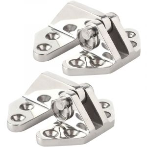 Charni&egrave;re de Trappe Robuste, 2 Pi&egrave;ces de Quincaillerie de Bateau &agrave; Broches Amovibles Polies Miroir Marine, Acier Inoxydable 316, Argent, Largement