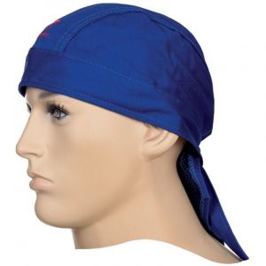 Foulard tissu ignifugé bleu