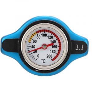 Bouchon de radiateur en alliage d'aluminium, avec jauge de temp&eacute;rature, r&eacute;glage de la pression, &eacute;tanche, universel, pour voiture 1,1 bar