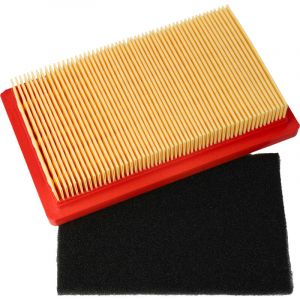 2x filtre (1x pr&eacute;filtre, 1x filtre &agrave; air) compatible avec Thorx ohv 45, ohv 500 tondeuse &agrave; gazon - 14,5x 8,5 x 2,8cm - Vhbw