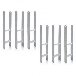 6x ancres h support de poteau Ancre de poteau Patte de poteau Poutre 600MM Pied de poteau - Swanew