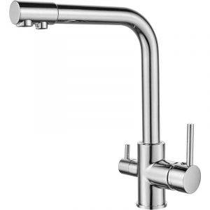 -Robinet cuisine 3 voies robinet d'eau potable raccord pour filtre &agrave; eau robinet de cuisine &eacute;vier robinet 3 en 1 mitigeur de cuisine