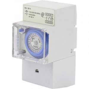 Interrupteur Horloge Analogique, Horloge Modulaire, Interrupteur Horloge Analogique, Electric Minuterie Montre Analogique 110-230V SUL181H, pour