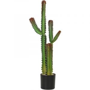 Plante artificielle - HOMCOM - arbre artificiel cactus en pot 111 cm - pour maison, bureau, salon, chambre - plastique - vert