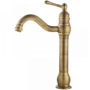 [JAMAIS UTILIS&Eacute;] Robinet Salle de Bain Rأ&copy;tro Laiton Haut, Antique Mitigeur Lavabo Vasque avec bec Hauteur 220 mm, Pivotant أ 360آ&deg;Mitigeur Vasque