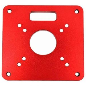 Plaque d'insertion pour table de d&eacute;fonceuse RT0700C, 120 x 120 x 8 mm, en aluminium, pour le travail du bois