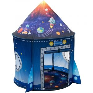 Tente de Jeu Enfant Tente de Jeu Enfant Fus&eacute;e Astronaute Espace Transport Maison Tente Pop-up de Jeu Int&eacute;rieure et Ext&eacute;rieur Tente