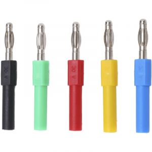 Jeffergarden - Connecteur fiche banane 5 pièces/ensemble J.20012, adaptateur 4mm mâle à 2mm femelle pour multimètre