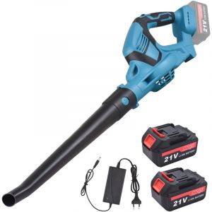 Tonysa - Souffleur de Feuilles sans Fil, 21V Souffleur, Souffleur Feuilles Mortes avec 2 x 2000mAh Batterie & Chargeur, Sections de Buses
