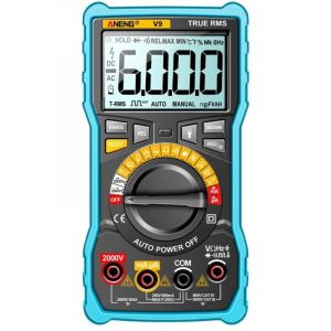 Multim&egrave;tre num&eacute;rique 6000 comptes, test de tension jusqu'&agrave; 2000V, capacim&egrave;tre, voltm&egrave;tre AC/DC, amp&egrave;rem&egrave;tre