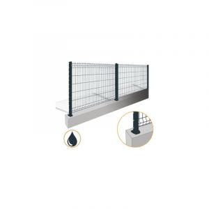 Cloture&jardin - Kit Grillage Rigide Gris Anthracite 50M - jardipremium - Fil 4/5mm - Sur Platines - 1,53 mètre