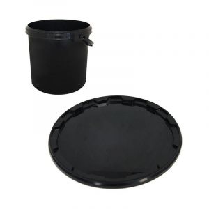 Couvercle noir pour seau noir avec anse 10.7L Diam.267