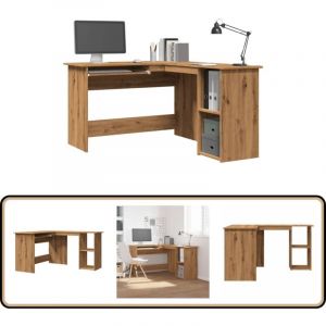 Vidaxl - Bureau d'angle ch&ecirc;ne artisanal 120x140x75 cm bois d'ing&eacute;nierie
