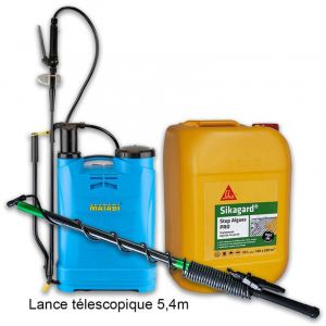 Pack Pulv&eacute;risateur Evolution 16 - 16L MATABI + Lance t&eacute;lescopique 5,4m MATABI + Stop algues PRO Sikagard 20L SIKA