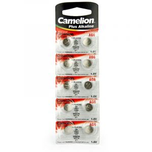 10 Camelion AG6 / LR69 / 171 / 371 / LR921 pile bouton longue dur&eacute;e de vie (date d'expiration marqu&eacute;)