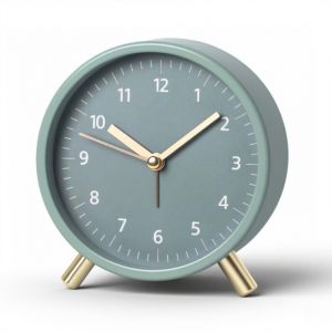 R&eacute;veil de bureau silencieux nordique de 4,5 pouces, r&eacute;veil simple, horloge de bureau &eacute;l&eacute;gante et l&eacute;g&egrave;re de luxe, horloge de bureau lumineuse