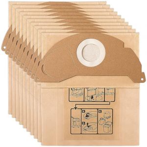 Sac Aspirateur Karcher, 15 Sacs pour Aspirateur Karcher WD2 MV2 6.904-322.0 WD 2.200 WD2250 A2004 A2054 A2099，Remplacement pour Aspirateur Karcher