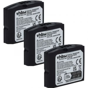 3x Batteries rechargeables écouteurs sans fil - compatible avec Sennheiser 500898, 523306, BA-300, BA300, HC-BA300 (140mAh, 3,7V, Li-Polymère) - Vhbw