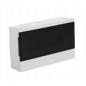 Coffret de distribution modulaire en saillie COMFORT pour 2x9 ssy, fa&ccedil;ade en plexiglas transparent, droit