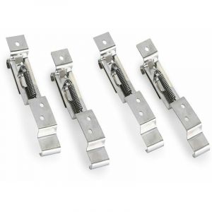 4 pi&egrave;ces support de plaque d'immatriculation de voiture pince de plaque d'immatriculation de remorque/support de licence paire ressort en acier
