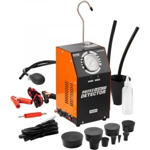 Detecteur de Fuite de Carburant 2 Modes Air et Fumee, Machine a Fumee Automobile evap avec Pompe a Air Integree et Manometre, Testeur de Fuite de